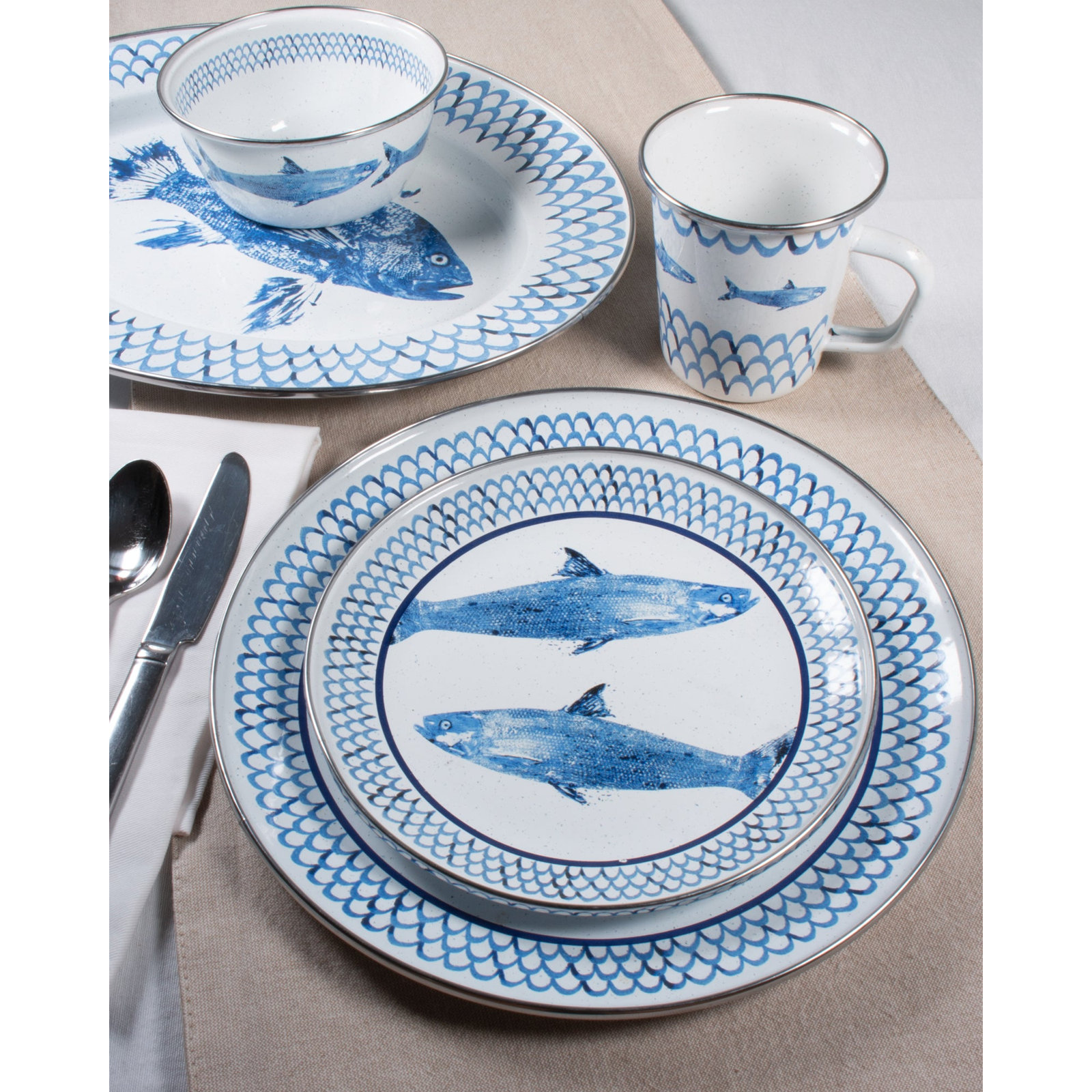 Fish Camp 11" Dinner Plate