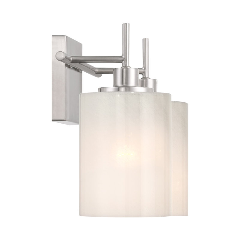 Omperkash 2-Light Bathroom Vanity Light in Brushed Nickel, Brushed Nickel