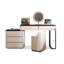 Coiffeuse avec miroir lumineux, 5 tiroirs, 1 chaise