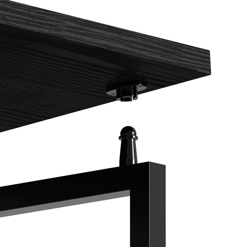 Shinesha Metal Base Folding Desk, Black, 29.13" H x 39.37" W x 19.69" D
