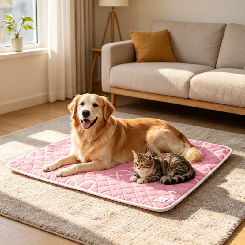 Tapis de couchage imperméable pour chien avec chats 59,1 x 39,4 po toutes saisons imperméable pour chien, rose, Pkl2