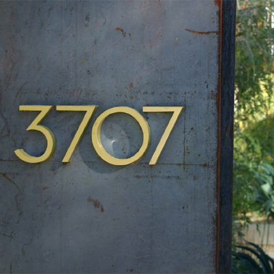 6" H Metal Floating House Number