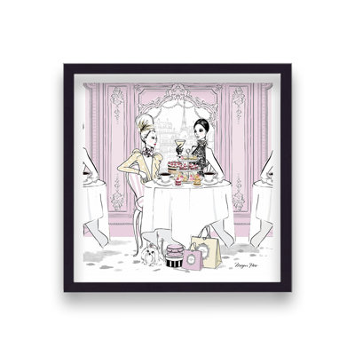 Afternoon Tea and Cocktails Paris 1 Piece Single Picture Frame Wall Art