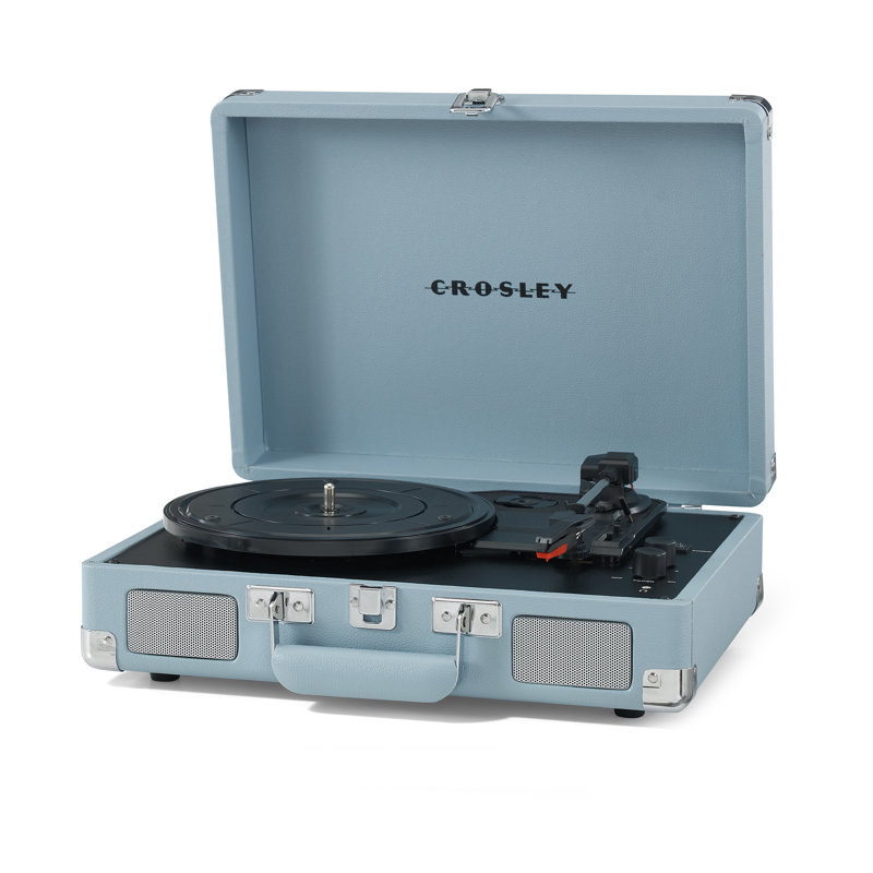 Portable 3 - Speed Turntable Decorative Record Player with Bluetooth, Tourmaline