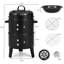 Dakota Fields Alaki 51cm W Grill / Smoker Combo Gas & Charcoal Combo Grill