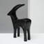 Sculpture de cerf noir côtelé | Figurine de table contemporaine en aluminium | 6 x 1 x 6,8 po-1303085366
