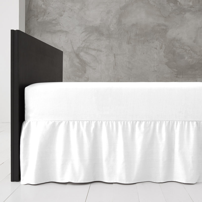 Premium Cotton Blend Plain Dyed Valance Sheet | Soft Durable and Breathable Luxury Bed Sheet for Ultimate Comfort, White