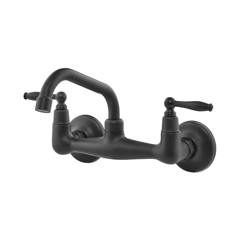 Robinet mural noir mat
