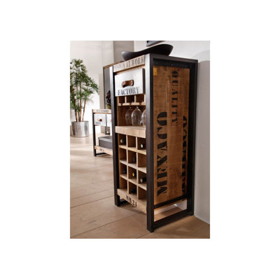 Factory Solid Wood Floor Wine Glass Rack in Ecru