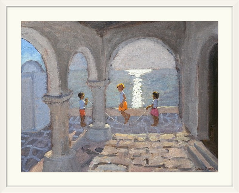 Reproduction d'art Mayle, H 20 po x l 24 po x P 1 po, Cadre blanc