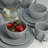 BIA Cordon Bleu 16 Piece, Honeycomb Dinnerware Set, Gray