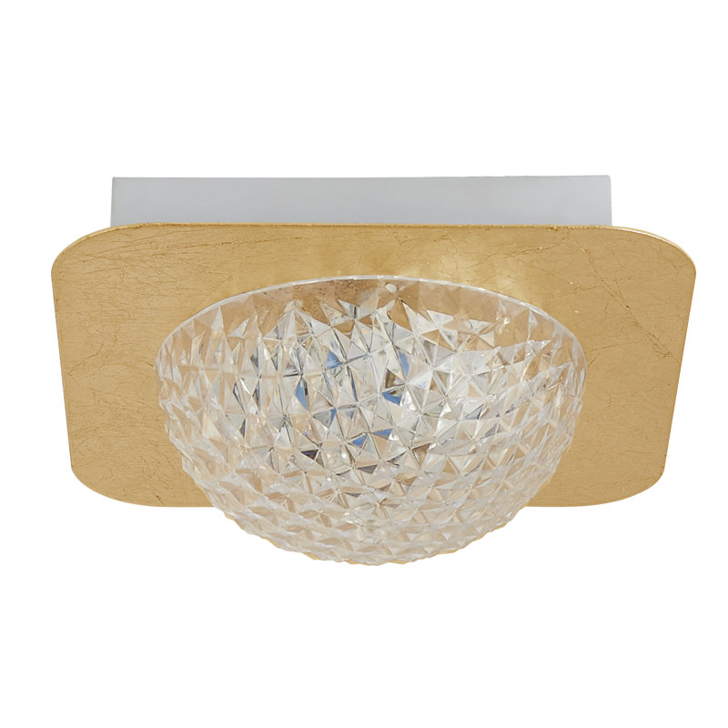 Anyelin Acrylic LED Flush Mount, Gold
