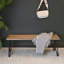 Banc de salle à manger industriel en bois, finition rustique pin foncé
