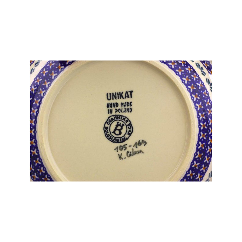 Polish Pottery Stoneware Pasta Bowl