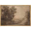 Forêt, paysage, paysage, brun classique, encadré de chambre à coucher, impression sur toile-109881703-109881702