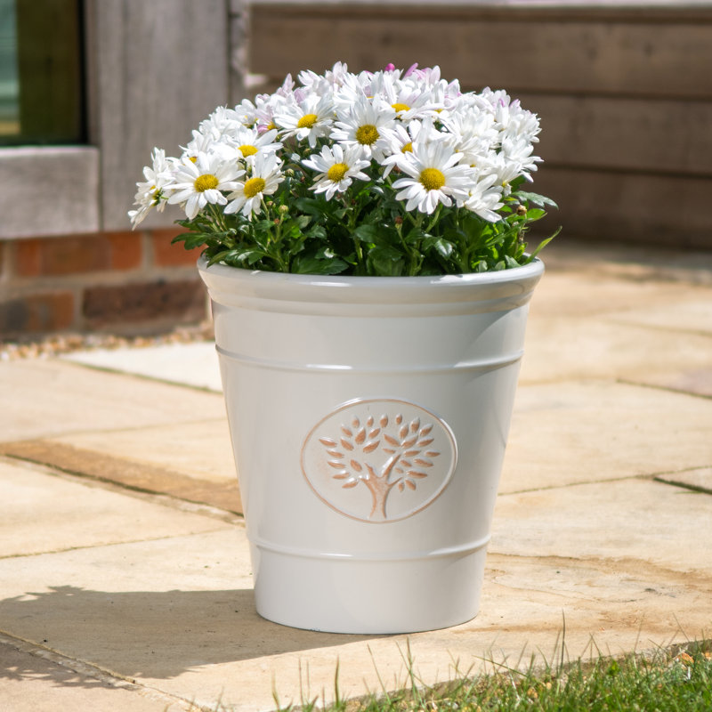 Dinardo Planter, 31cm H x 30cm W x 30cm D, Off White