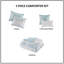 Ensemble d'édredon 5 pièces pour lit double / grand avec coussins décoratifs-119416987-119416988