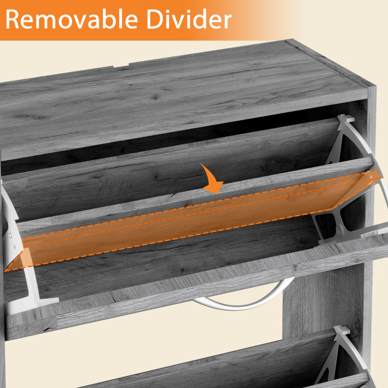 24 Pair Shoe Storage Cabinet