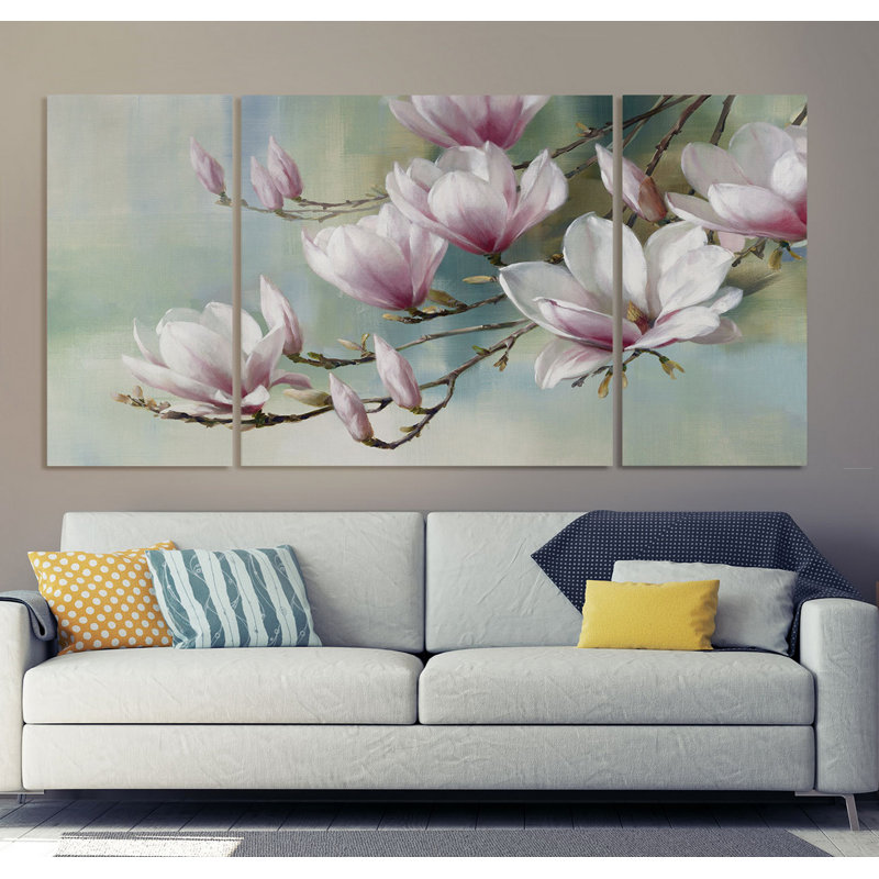 «Magnolia Morning», reproduction d'art sur toile, H 24 po x l 48 po x P 1,5 po