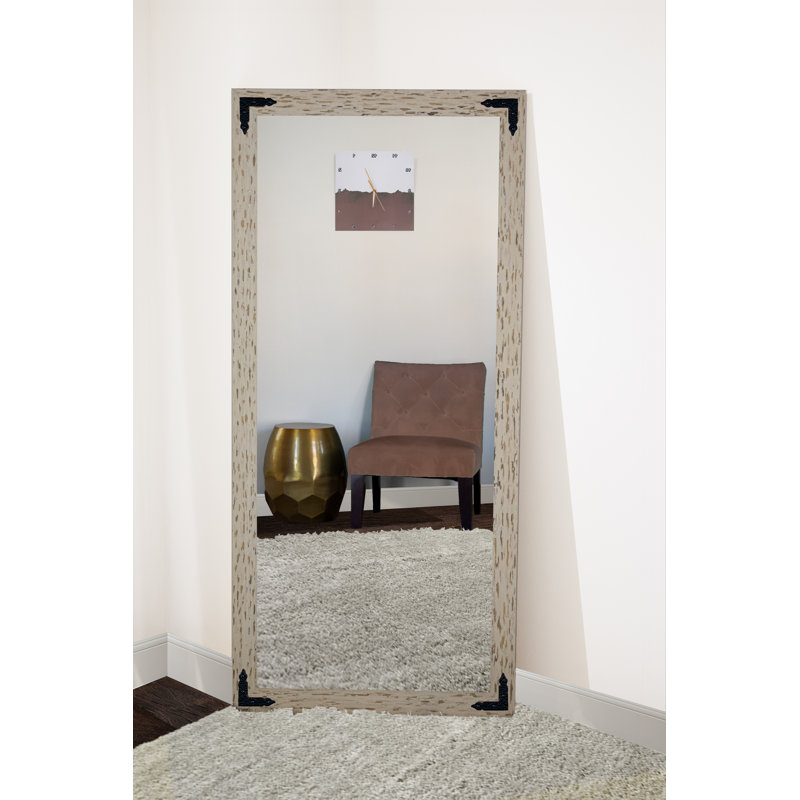 Miroir pleine grandeur Kyrei, Crème / Noir, H 65 po x l 30 po