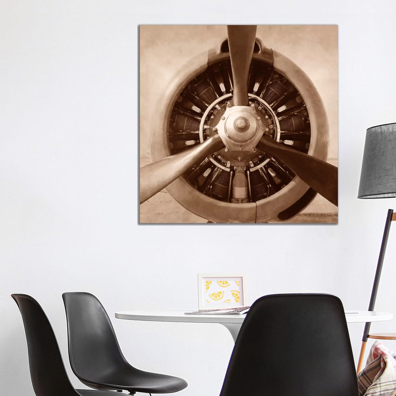Aviation II - Print on Canvas, 30.48 cm H x 30.48 cm W, Wrapped Canvas