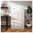 White Lockable Vertical Metal Filing Cabinet with 4 Drawers & Storage Door, Steel File Locker for Home Office Bedroom School-904173039