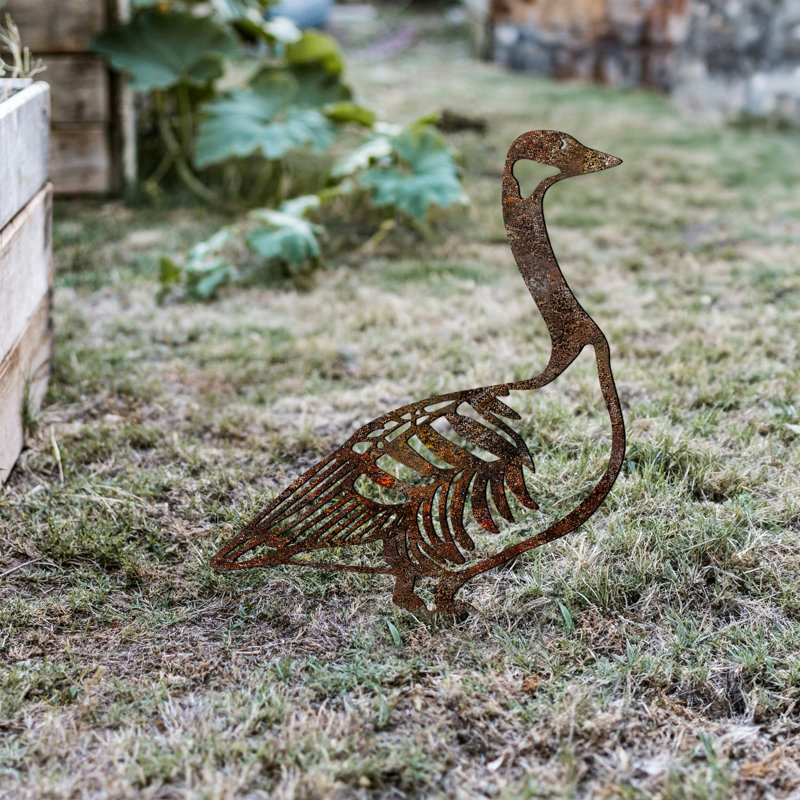 Hand-Painted Decorative Garden Object, 100% Metal, 23.6 x 14.6 inches | 1.5 mm Thickness | Lightweight at 0.97 lbs | No Assembly Required, Unique Color Variations Enhance Outdoor Aesthetics