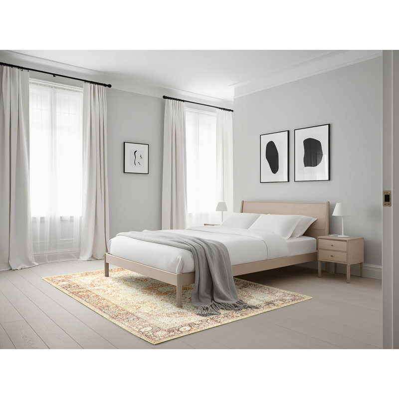 Tapis oriental beige, Rectangle 5 pi x 7 pi