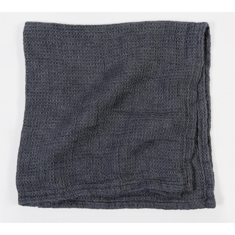 Willows Linen Square Napkins, Navy