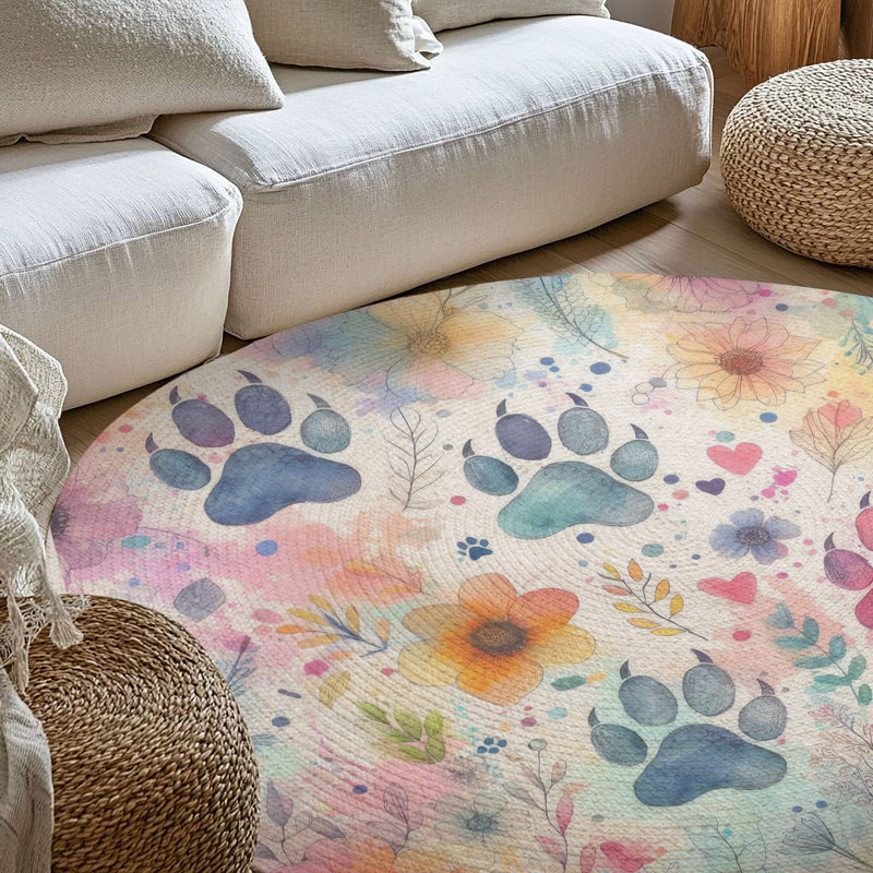 Tapis tressé Pet, Rond 5 pi