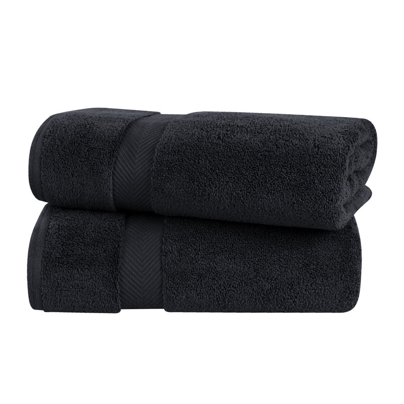 Drap de bain 100% coton Hamachi, Noir