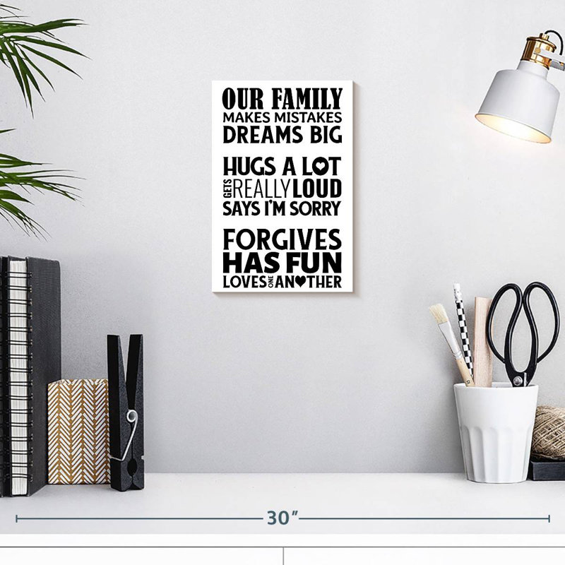 Enseigne Tergel Family Mantra, H 12 po x l 8 po