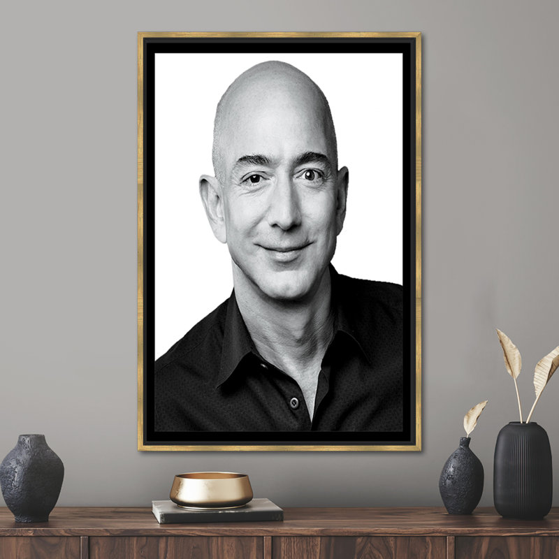 Reproduction d'art sur toile, art mural, reproduction sur toile, Jeff Bezos, impression sur toile, impression sur toile, impression sur toile Portre, affiche sur toile,