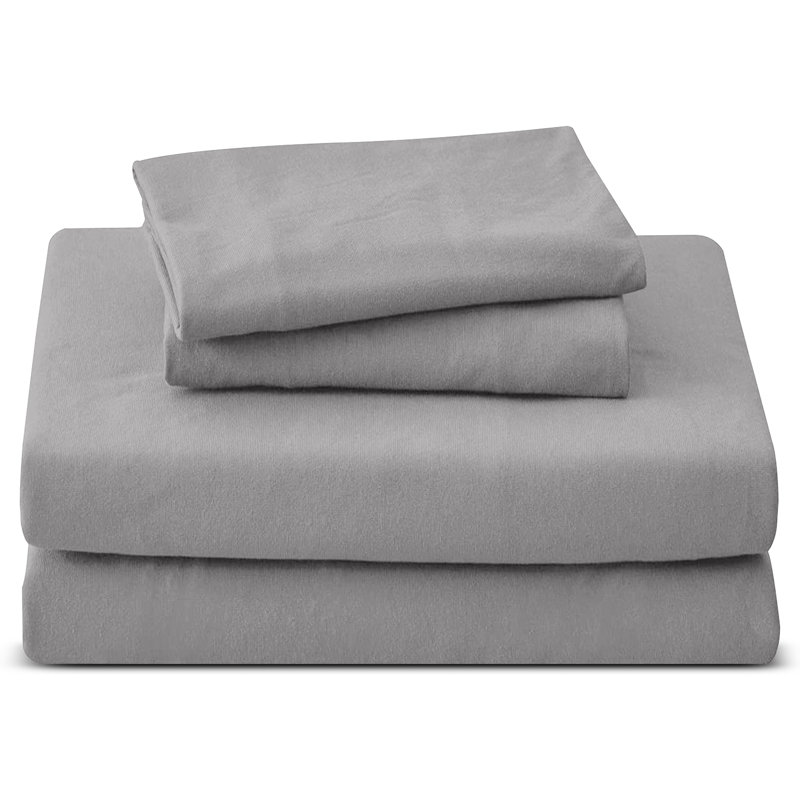 Luxury 4-Piece Microfiber Duvet Cover Complete Set, Super King Duvet Cover + 3 Additional Pieces, Grey