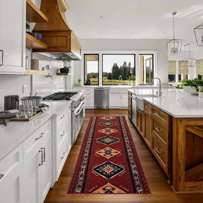 Tapis de couloir de taille personnalisée Rasen 26 po de large Choisissez votre longueur Kilim