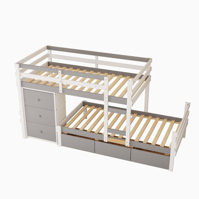 Lit plateforme simple en bois massif avec rangement Fleetwood
