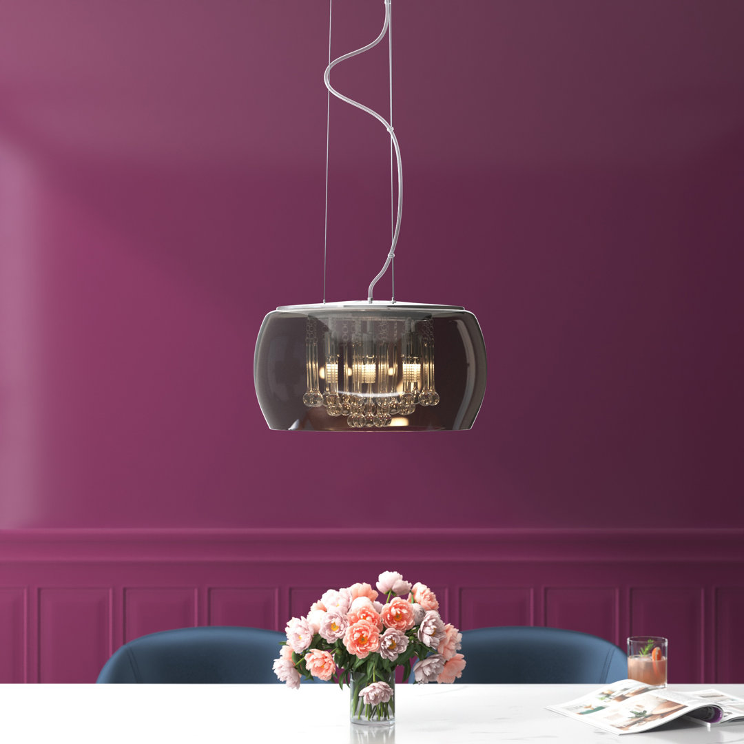 Audra 5 - Light Chrome Drum Pendant