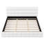 Très grand lit plateforme tapissier, blanc-342780099