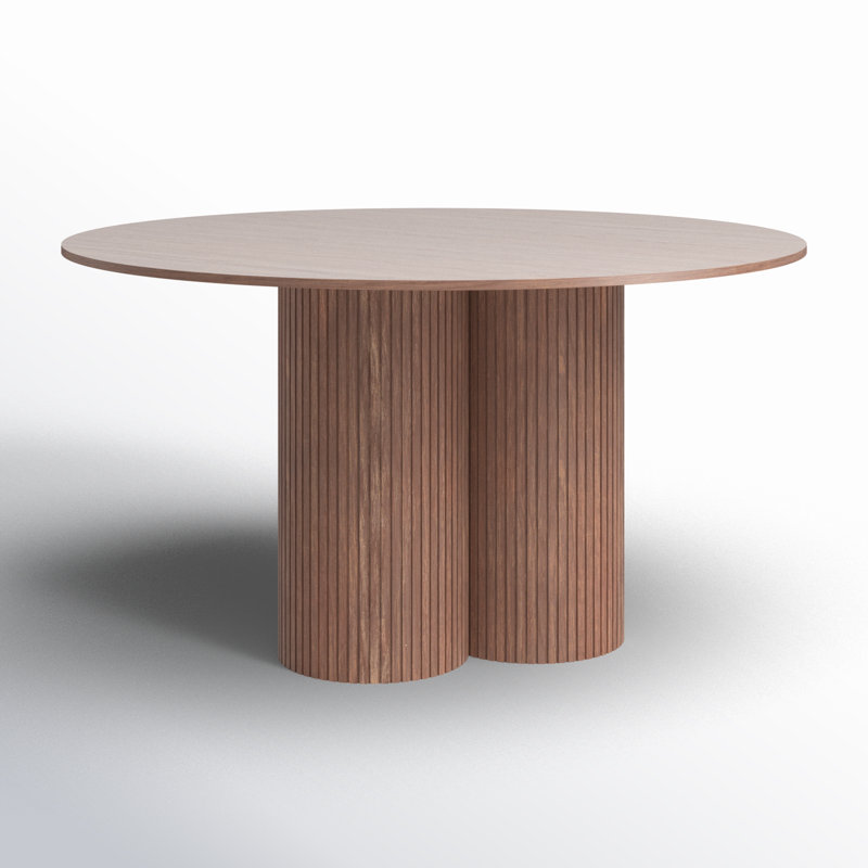  Aldan Round Dining Table, Walnut