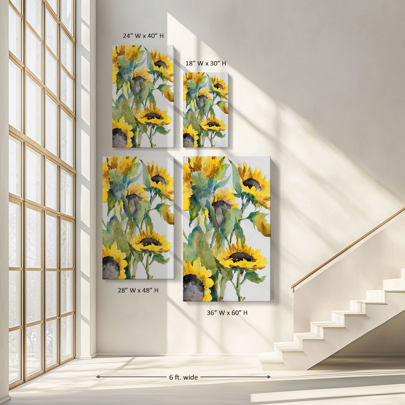 "Sun Days I" par Theresa Heidel, reproduction sur toile, H 40 po x l 24 po x P 1,5 po