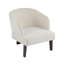 Chaise d'appoint rembourrée de 30,75 pouces avec dossier rond pour la chambre à coucher du salon