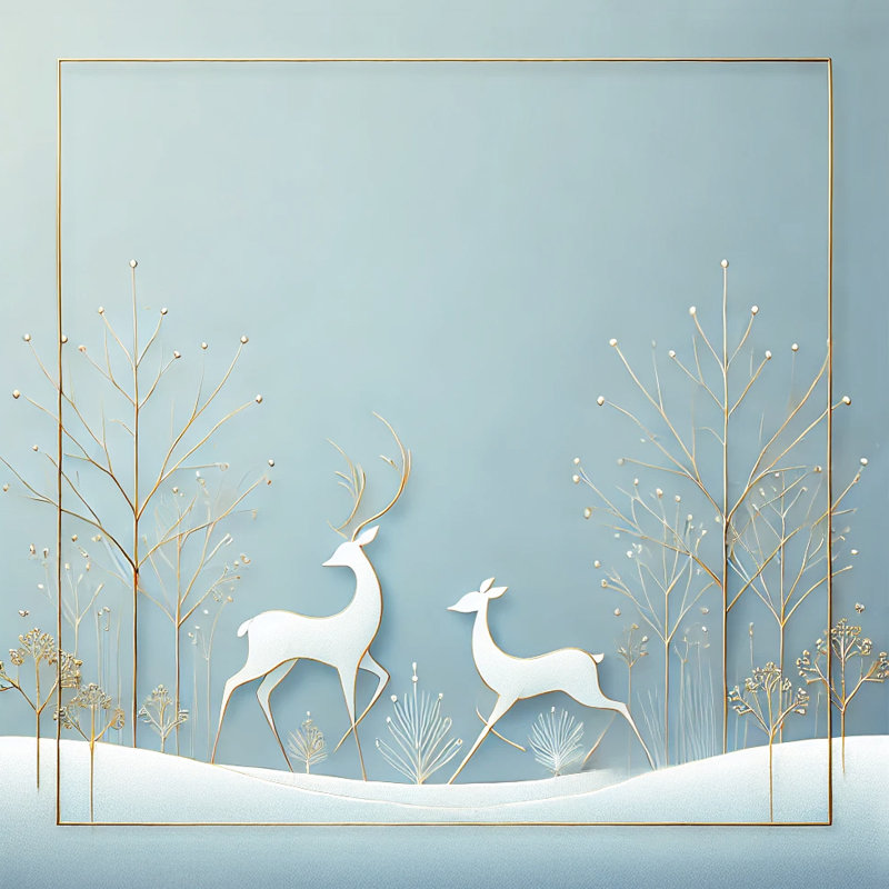 Art mural sur toile Minimalist Winter, H 12 po x l 12 po x P 1 po