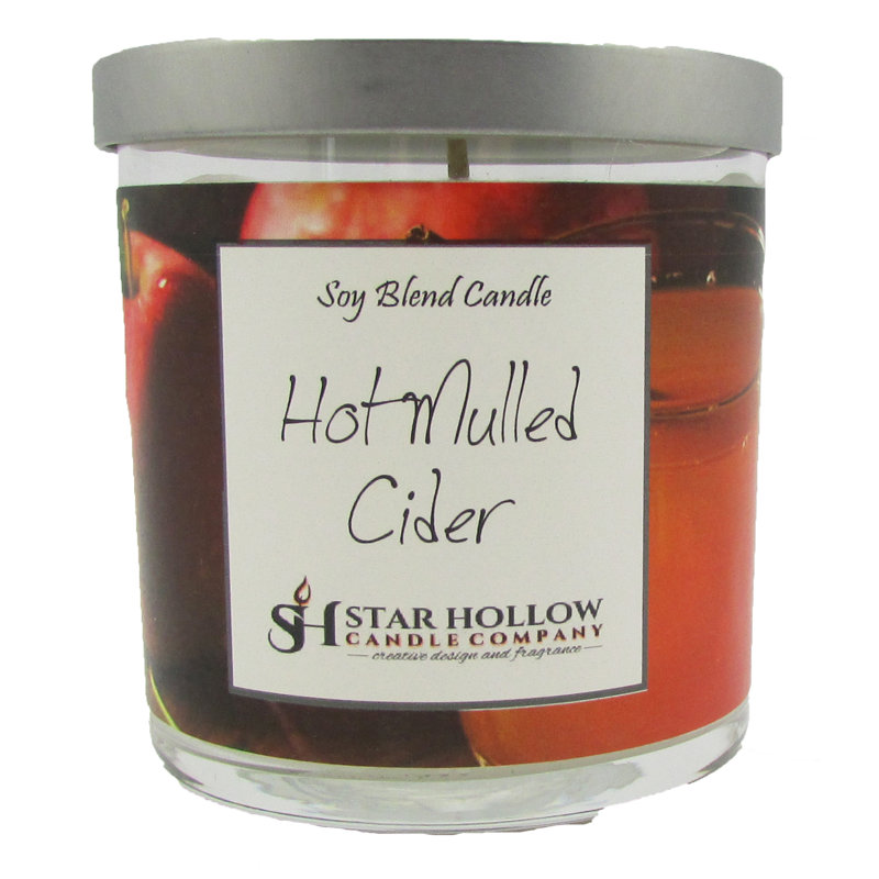 Hot Mulled Cider Scented Jar Candle, 3.25" H x 2.75" W x 2.75" D