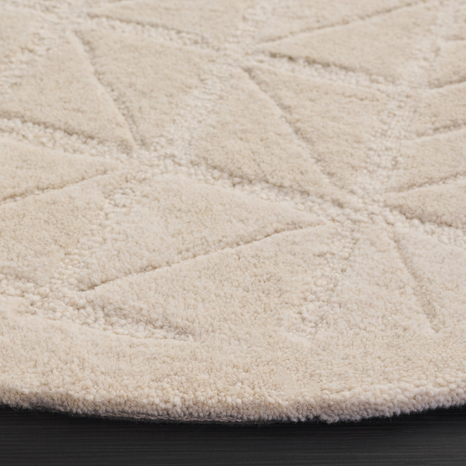 Noni Hand-Tufted Wool Geometric Rug, Round 6'