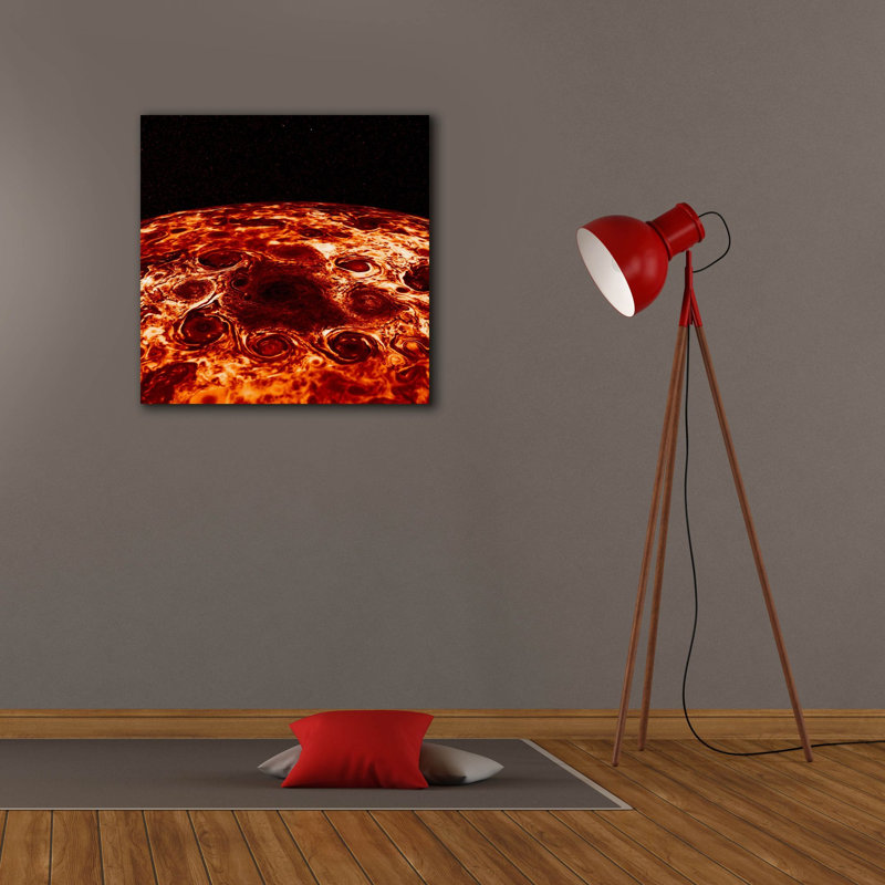  «Cyclones Encircle Jupiter's North Pole» par NASA, art mural sur toile, 26 po x 26 po
