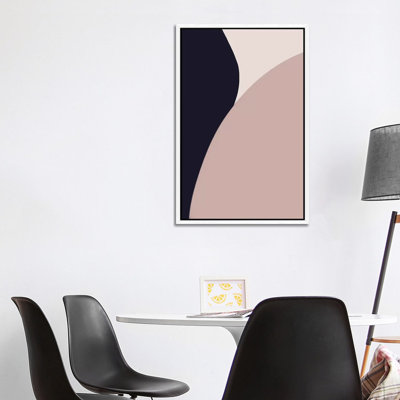 Navy Rose Abstract I 1 Piece Wall Art on Canvas