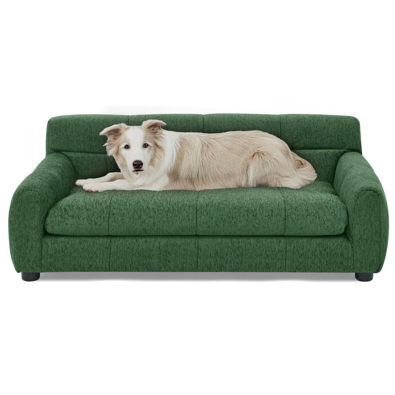 Élégant animal de compagnie en lin pour grands chiens - et grand chien avec structure stable, Vert
