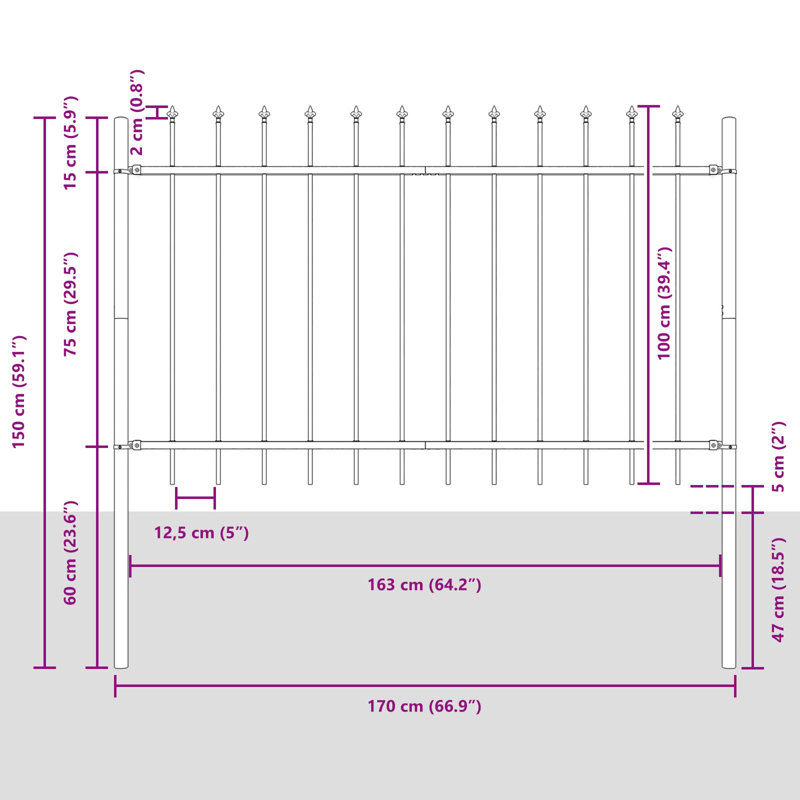 vidaXL Garden Fence
