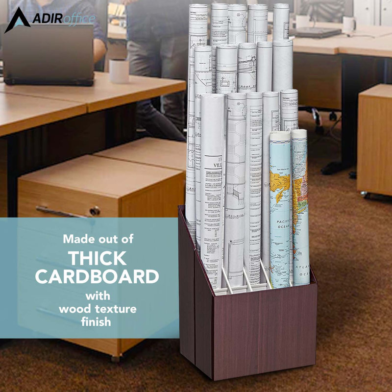20-Slot Blueprint Storage Roll File Corrugated Box
