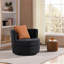 Fauteuil pivotant d'appoint avec coussin décoratif-105007142